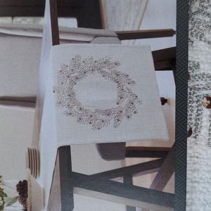 Off White Cream 100% Cotton Sequin Glitter Table Runner by Threshold NEW